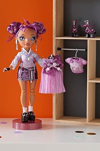 Rainbow High Lila Yamamoto- Mauve Purple Fashion Doll. 2 Designer Outfits to Mix & Match with Accessories, Great Gift for Kids 6-12 Years Old and Collectors thumbnail 3