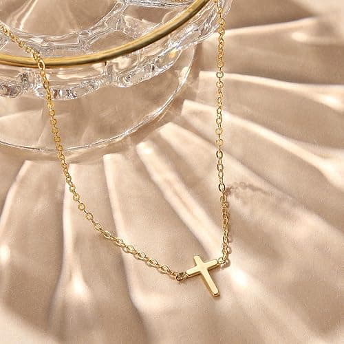 Gold Cross Necklace thumbnail 7