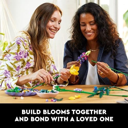 LEGO Botanicals Artificial Wildflower Bouquet - Fake Indoor Flowers Building Set for Home, Kitchen, Desk Decoration, Adults Ages 18+ - Gift for Birthdays - 10313 thumbnail 2
