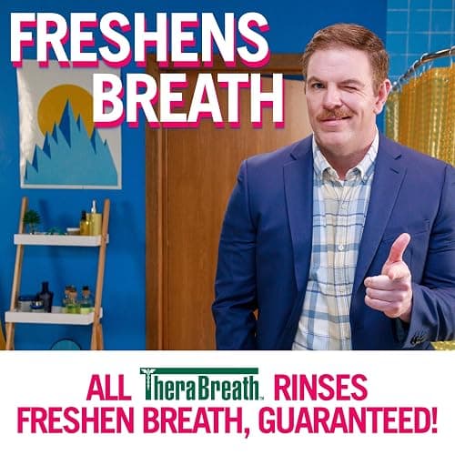 TheraBreath Anticavity Fluoride Oral Rinse Mouthwash, Fights Cavities, Strengthens Enamel and Freshens Breath, Dentist-Formulated, Alcohol-Free, Sparkle Mint Flavor, 16 fl oz, Pack of 2 thumbnail 6
