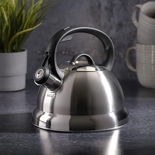 Mr. Coffee Flintshire Stainless Steel Whistling Tea Kettle, 1.75-Quart, Brushed Satin thumbnail 3