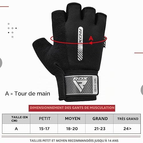RDX Gants de Fitness Respirant Anti-dérapant, Gant Masculation Sport Soutien au Poignet Protection Paume Forte Adhérence Workout Entrainement Fitness Gymnastique Powerlifter Gym Gloves Halterophilie thumbnail 6