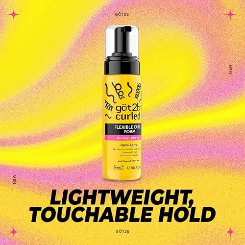 Got2B Curled Flexible Curl Foam, 6.7 Fl Oz, Hair Mousse for Frizz Control and Heat Protection, Lightweight Hold, No-Crunch Definition for Wavy & Curly Hair Styling, Aloe Vera & Vitamin E Infused thumbnail 3