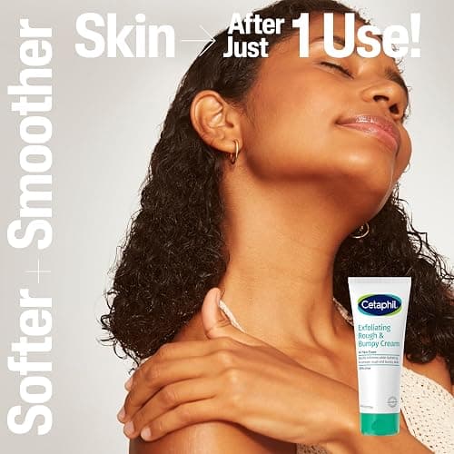 Cetaphil Rough & Bumpy Cream, 20% Urea, Gently Exfoliates, 8 oz | Exfoliating Body Cream For Chicken Skin, KP, Rough Bumpy Skin, Refines Texture, Dermatologist Recommended, 8 Oz Tube thumbnail 2