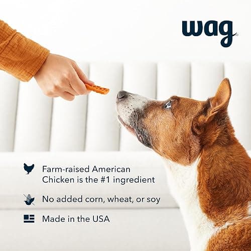 Amazon Brand - Wag Dog Treats, Chicken and Waffle Bites, 12 oz Resealable Pack of 1 thumbnail 3