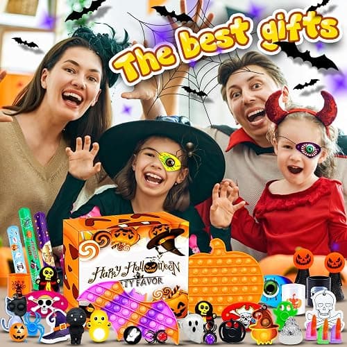 600Pcs Halloween Party Favors for Kids, Bulk Fidget Toys, Non-Candy Treats | Halloween Goodie Bag Stuffers for Classroom Treasure Boxes, Carnival Prizes and School Rewards thumbnail 6