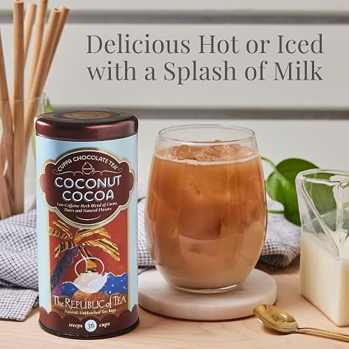 The Republic of Tea – Coconut Cocoa Cuppa Chocolate Tea Bags, Low-Caffeine, 36 Servings thumbnail 4