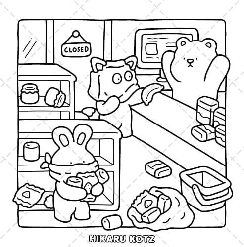 Silly Crimes: Cozy and Funny Coloring Book for Adults and Teens (Silly Funny Coloring Book) thumbnail 6