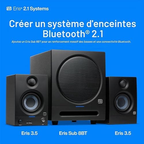 PreSonus Eris 3.5 Gen 2, Enceintes Actives 3,5" de Bureau pour Multimédia, Gaming, Production Musicale de Qualite Studio, Puissance de 50 W thumbnail 6