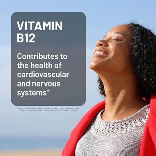 NatureWise Vitamin B12 1000 mcg - Dietary Supplement for Supporting Energy Metabolism, Mental Clarity, Nervous System Health - Easy-to-Swallow, Soy & Gluten-Free, Non-GMO - 150 Count[150-Day Supply] - Vitamin - Unflavored - 150 Count (Pack of 1) thumbnail 8