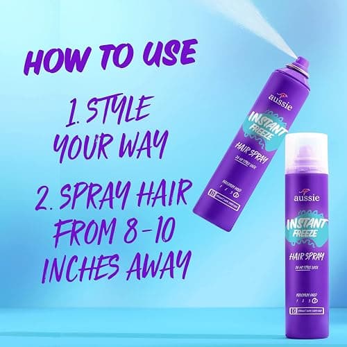 Aussie Instant Freeze Hair Spray for Extreme Hold, Long-Lasting All-Day Fresh Citrus Scent, Safe for All Hair Types, 10 Fl Oz, 3 Pack thumbnail 4