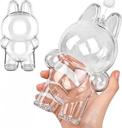 HD Clear Figure Display Protective Case Compatible with LABUB The Monsters Big into Energy and Let's Checkmate, Fall in Wild,Acrylic Case with Silicone Strap- Standing Case (Doll Not Include) - Image 1