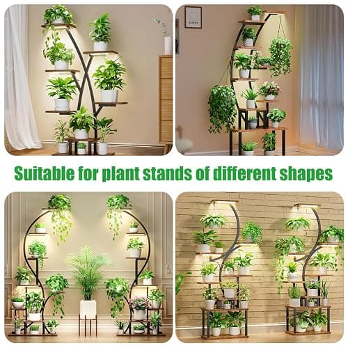 8.6'' Mini LED Grow Light Strips, Full Spectrum 3000K, 52 LED Plant Light with 3/9/12H Timer, 10 Dimmable Levels for Seedling, Succulent and Plant Shelf, 2 Head thumbnail 7