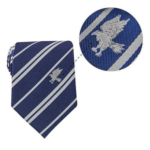 CINEREPLICAS - Harry Potter - Tie with pin - Deluxe Edition - Officially licensed - Ravenclaw - Standard size - 100 % microfiber - Delivered in a gift box - blue & grey thumbnail 5