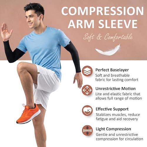 AetherGear Arm Sleeve (1 Pair) - Compression Cover Arm Sleeves Men and Women for Sports, Outdoors, UV Protection thumbnail 3