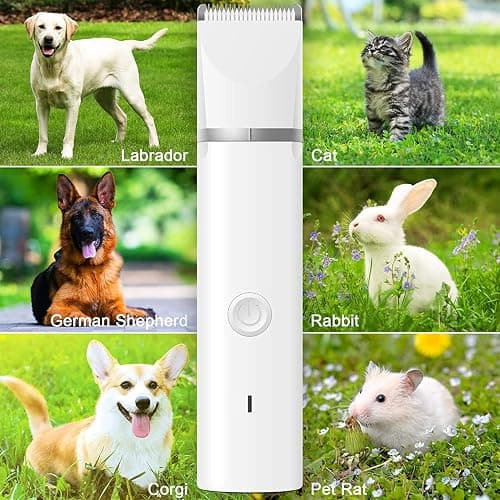 Veeconn Dog Clippers Grooming Kit Hair Clipper-Low Noise Paw Trimmer- Rechargeable - Cordless Quiet Nail Grinder Shaver for Cats and Other Pets thumbnail 7