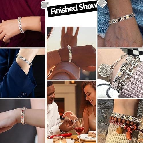 [Mllepjdh] 100 PCS Italian Charm Bracelet Module Set Interchangeable Stainless Steel Modular Link Jewelry Making Components thumbnail 6