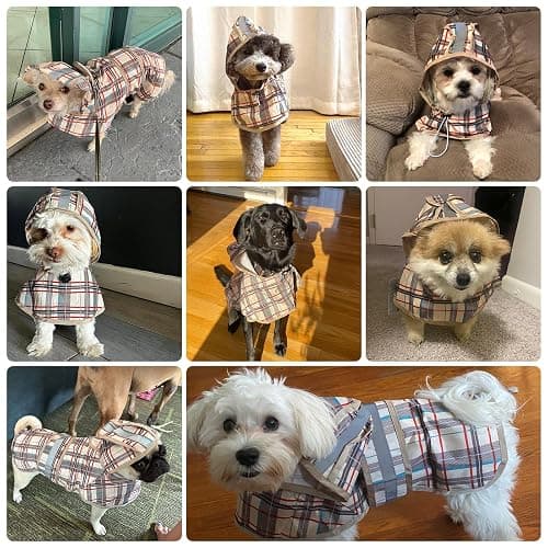 KOOLTAIL Dog Raincoat Hooded Slicker Poncho with Leash Hole, Raincoat for Small Medium Dogs, Waterproof Doggie Rain Jacket with Reflective Strip, Adjustable Breathable Puppy Rainwear-Dinosaur Cartoon thumbnail 6