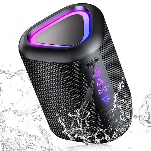 aowoka Bluetooth Speaker, 2025 Portable Wireless Speakers with Led Light, Bluetooth 5.4, 24H Playtime, Enhanced Bass, IPX7 Waterproof, Outdoor Speaker for Travel, Sport, Party, Biking. - Image 1