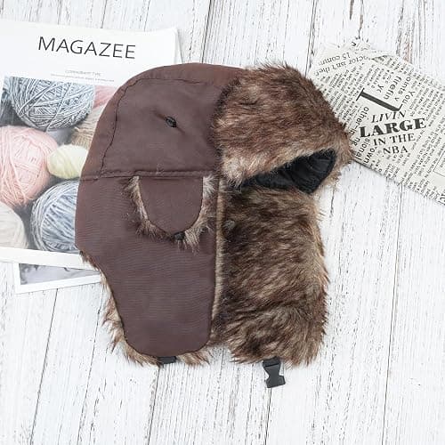 ONWAY Trapper Hat Winter Hats for Women Men with Faux Fur Ear Flaps thumbnail 2
