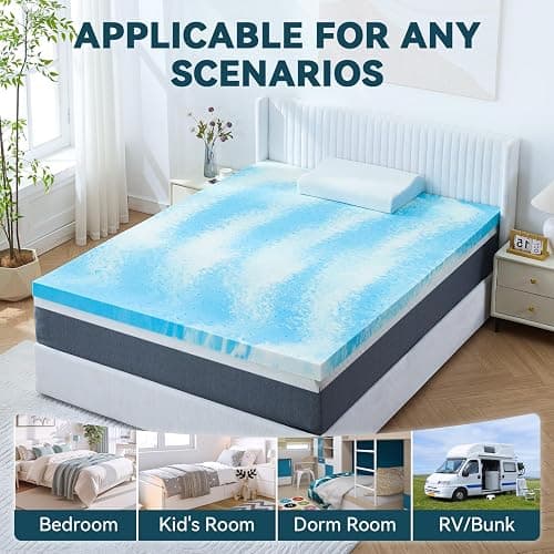 4 Inch Gel Memory Foam Mattress Topper thumbnail 8