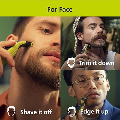 Philips Norelco One 360 Hybrid Face, Electric Beard Trimmer and Shaver, with 360 Technology, 1x 360 for Face, 5in1 Adjustable Comb, Model QP2724/90 thumbnail 3