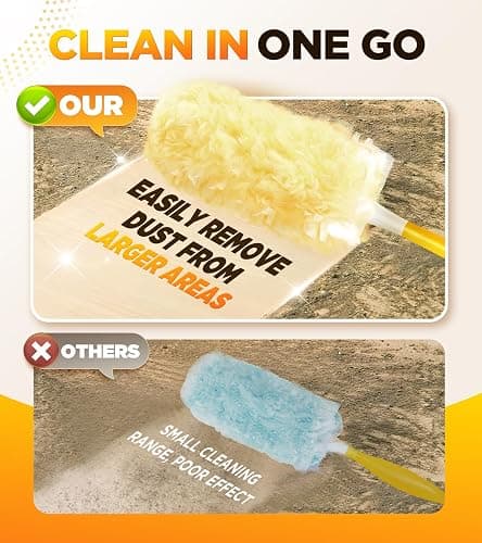 30 Count Heavy Duty Duster Refills for Swiffer, Multisurface 360° Larger Size Dusters with 4X Microfibers, Unscented Disposable Dusters for Cleaning Home, Blinds, Fans, Corners (Only Duster) thumbnail 2