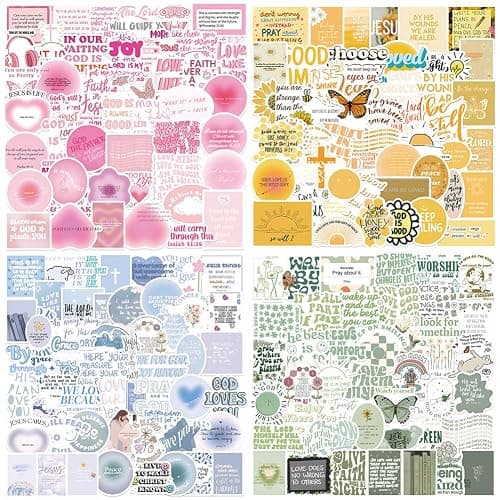 Sapuion 200PCS Bible Stickers, Inspirational Christian Stickers, Bible Verse Stickers, Aesthetic Jesus Faith Stickers for Water Bottles, Religious Christian Gifts for Kids Men and Women - Image 1