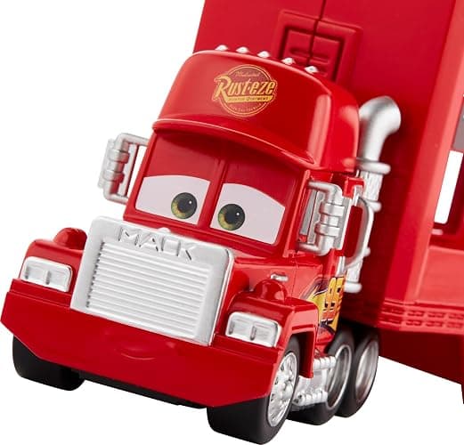 Mattel Disney and Pixar Cars Mini Mack Racers Hauler & 1 Toy Car, Transporter Truck Holds 18 Minis, Collectible Set - MACK thumbnail 3