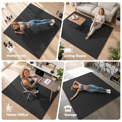 AIRHOP 36 PCS Gym Floor Mat, EVA Foam Puzzle Gym Mat, High-Density Interlocking Foam Floor Tiles for Home Gym, Play Workout Garage Kitchen Flooring 12.6"x12.6"x0.4" thumbnail 7