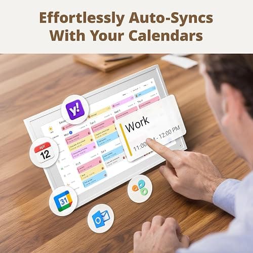 Dragon Touch Calendar, 15.6" Digital Calendar 2026 Family Wall Planner, 1080P Full HD Interactive Touchscreen, Smart Chore Chart and Home Organization, Gift for Busy Families Scheduling, UK Adapter thumbnail 4