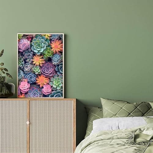 Ausanrl Succulents Diamond Painting Kits for Adults Beginners-Succulents Plant Diamond Art Kits for Adults,Flower Gem Art Kits for Adults for Gift Home Wall Decor Gifts 12x16inch thumbnail 3