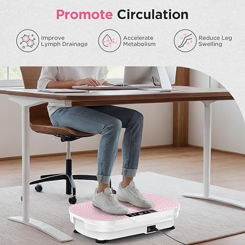 FEIERDUN Vibration Plate Exercise Machine, Vibration Plate for Lymphatic Drainage, Vibrating with Wider Plate,Vibration Platform with LED Screen for Weight Loss,150/180Kg Capacity thumbnail 8