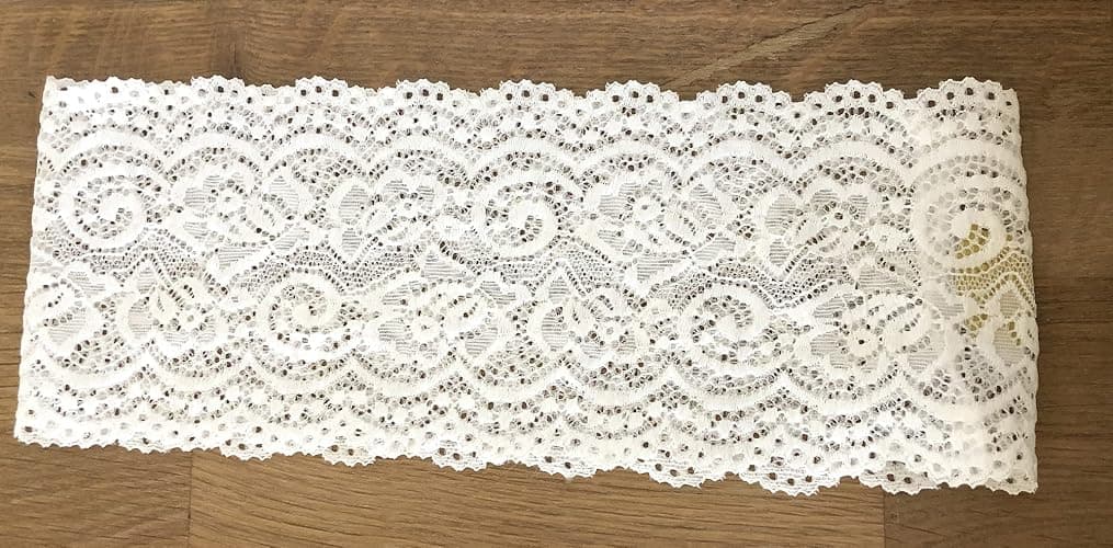 ShariRose White Floral Lace Headband for Women Accessories For Women Stretchy Vintage Lace Scallop Edge Make Up Headband Hairband Handmade (White fancy floral) thumbnail 6