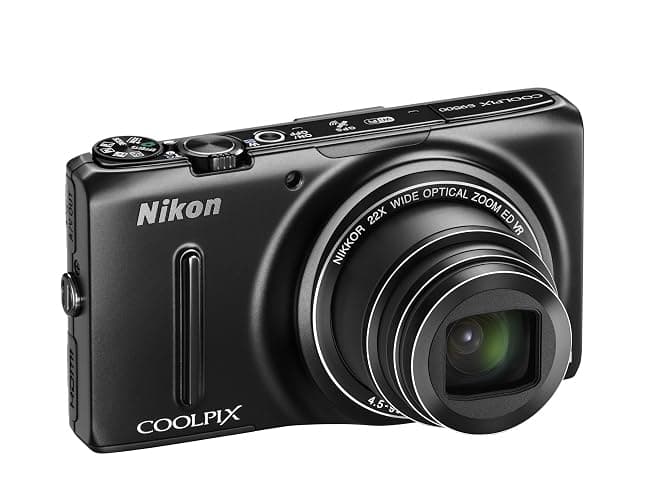 Nikon COOLPIX S9500 Wi-Fi Digital Camera with 22x Zoom and GPS (Black) (OLD MODEL) - Image 1