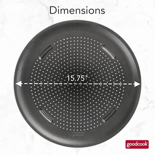 GoodCook AirPerfect Nonstick 16” Pizza Pan – Pizza Tray for Oven, Perforated Round Pizza Pan, Carbon Steel Baking Pan, Homemade, Frozen & Leftover Slices thumbnail 5