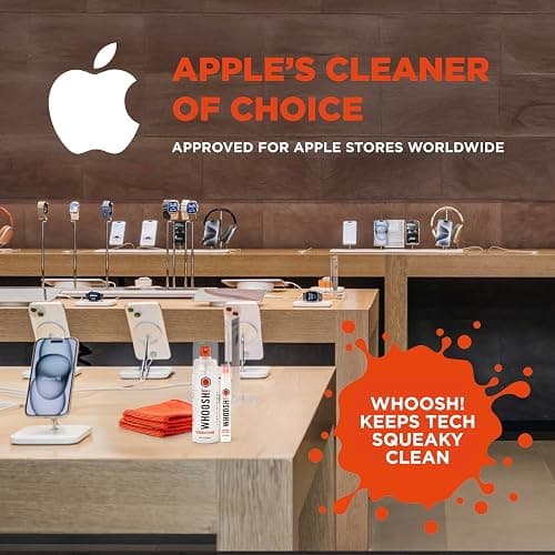 WHOOSH! Screen Shine Duo - Screen Cleaner Spray for iPad, Monitor, Laptop, MacBook - 3.4 oz & 0.3 oz Bottles with 2 Microfiber Cloths - Portable Electronic Cleaning Kit for Travel, Office, and Home thumbnail 5