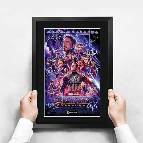 HWC Trading Avengers Endgame A3 Gerahmte Signiert Gedruckt Autogramme Bild Druck-Fotoanzeige Geschenk Für Marvel Captain America Ironman Thor Filmfans thumbnail 3