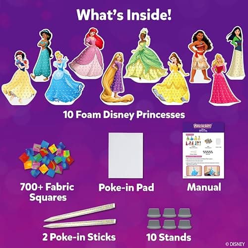 Skillmatics Poke-in Art – Disney Princesses, Wood Craft Kit, Gift for Kids | DIY Mess-Free Fun, Cinderella, Ariel Fine Motor Skills, Screen-Free, Travel Activity, Girls & Boys Ages 4, 5, 6, 7, 8, 9 thumbnail 3