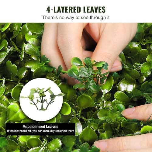 VEVOR Artificial Boxwood Spiral Topiary Trees, 4ft Tall (2 Pieces) Faux Plant Outdoor, All-Year Green Fake Plant with Replaceable Leaves for Decorative/Indoor/Porch/Garden thumbnail 5