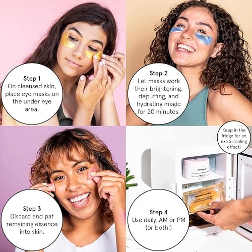 grace & stella Award Winning Under Eye Mask (Blue, 6 Pairs) Reduce Dark Circles, Puffy Eyes, Undereye Bags, Wrinkles, Gel Under Eye Patches, Nurse Gifts, Vegan Cruelty-Free Self Care thumbnail 8