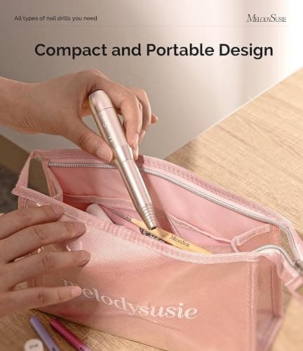 MelodySusie USB Nail Drill PC120I for Gentle Nail Prep | 20000RPM; Adjustable Speed; Forward/Reverse; Inline Control; Cuticle Smoothing; Gel Polish Removal; Beginners thumbnail 3