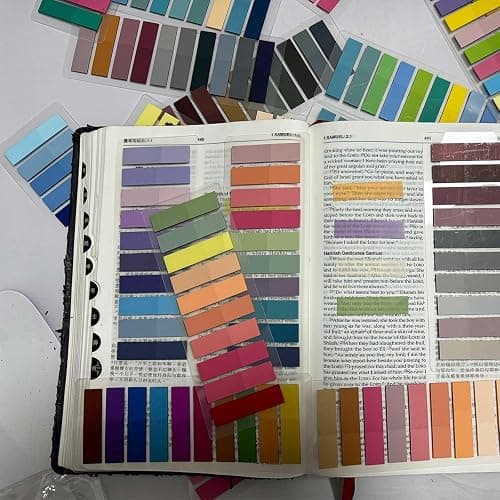 ELII 6000pcs Books Tabs for Annotating Page Tabs Morandi Sticky Index Tabs | Transparent Sticky Notes,Label Stickers,Index Tabs for Reading Notes, Classify File, Writable Repositionable,Bible Study thumbnail 8