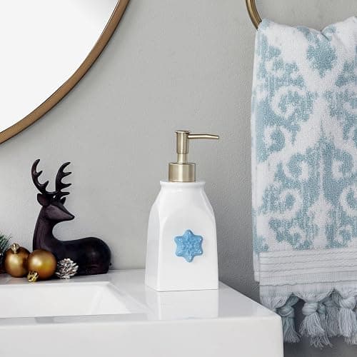 SKL Home Seasonal Soap/Lotion Dispenser Gift Set with 7 Interchangeable Magnetic Holiday Attachments, Refillable for Bathroom & Kitchen, Silver thumbnail 6