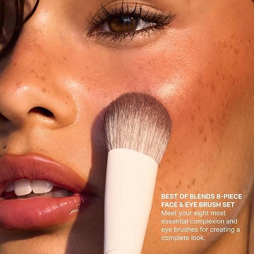 Morphe Best of Blends 8 Piece Makeup Brush Set - Face and Eye Makeup Brushes for Foundation, Concealer, Powder, Blush, Eyeshadow & Brows - Professional Brush Kit (8 ct) thumbnail 4