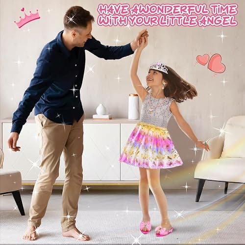 Princess Dress Up for Girls, Dress Up Clothes for Girl with Princess Shoes, Toddler Girls Boutique, Pretend Play Gifts for Little Girl Aged 3-6 Years Old thumbnail 8