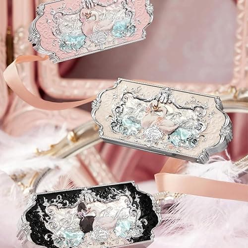 Flower Knows Swan Ballet Six-Color Makeup Palette,Soft Pink Face Makeup Palette with 4 Matte + 2 Shimmer Shades,Blendable Smooth Cute Make Up,0.23 Oz(03 Pink Swan) thumbnail 7
