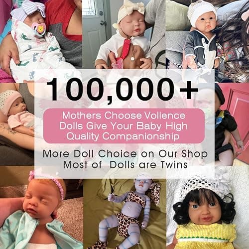 Vollence 19 inch Realistic Reborn Silicone Baby Dolls Lifelike Newborn Babies with Feeding Kit & Gift Box -Girl thumbnail 5