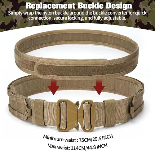Tactical Belt for Men with Quick-Release Buckle & Modular Pouches thumbnail 4