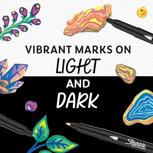 Sharpie Creative Markers Variety Pack, Water-Based Acrylic Paint Markers, Assorted Tips and Colors, 36 Count thumbnail 5